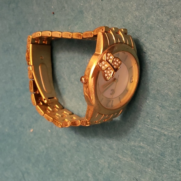 Charming Charlie Gold Bracelet Watch with Butterfly Accent - Picture 2 of 4